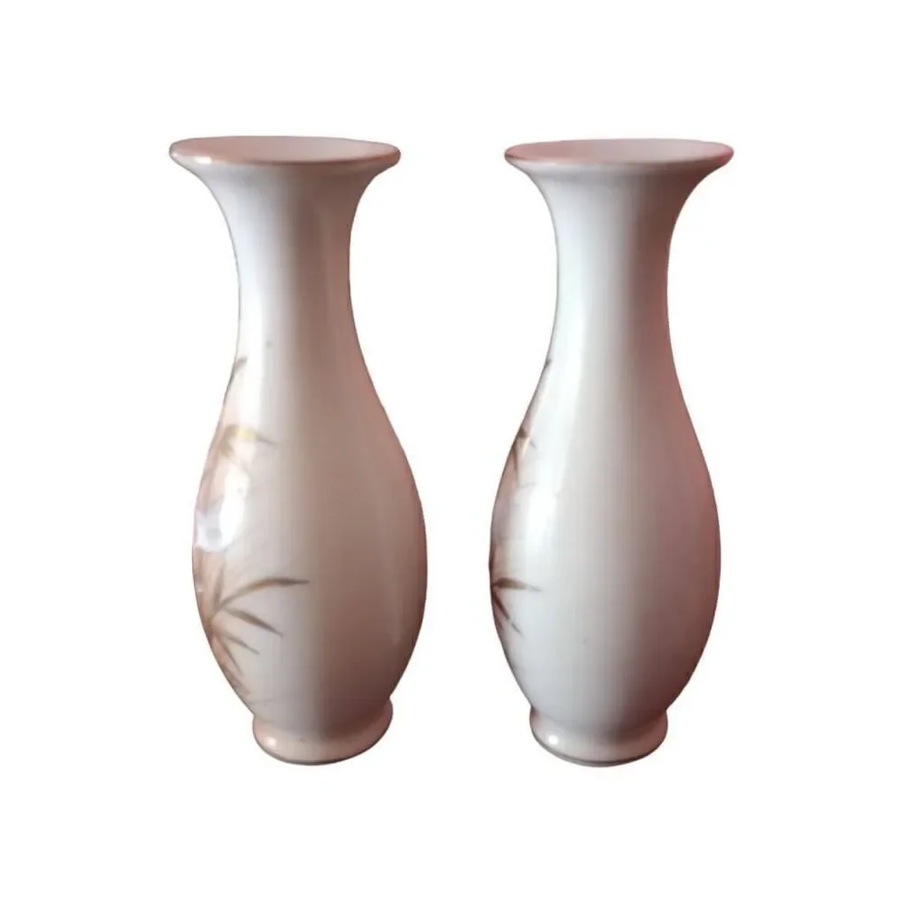 Vintage Ucago Japanese vases. Birds and bamboo